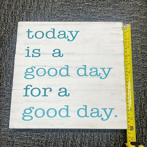 Inspirational Wall Art with Teal Text - Picture 2 of 6